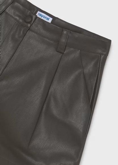 MAYORAL KIDS PU LEATHER SHORTS