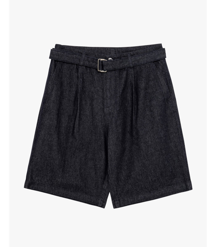 GIANNI LUPO RELAXED FIT DENIM BERMUDA WITH BELT
