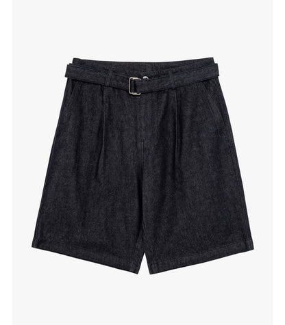 GIANNI LUPO RELAXED FIT DENIM BERMUDA WITH BELT