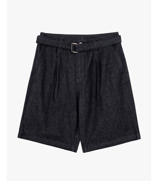 GIANNI LUPO RELAXED FIT DENIM BERMUDA WITH BELT