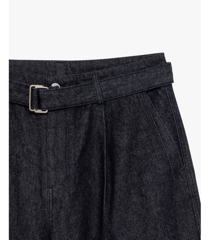 GIANNI LUPO RELAXED FIT DENIM BERMUDA WITH BELT