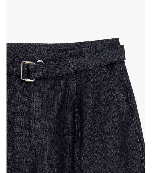 GIANNI LUPO RELAXED FIT DENIM BERMUDA WITH BELT