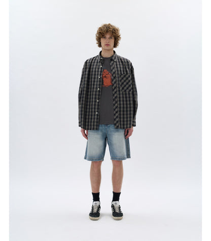 GIANNI LUPO LIGHT RELAXED FIT  WASH DENIM BERMUDA