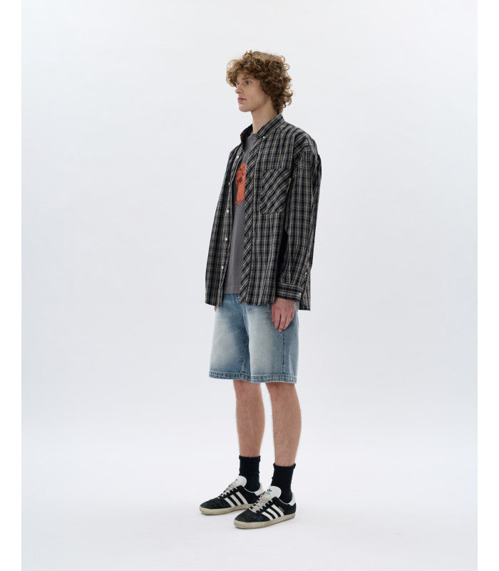 GIANNI LUPO LIGHT RELAXED FIT  WASH DENIM BERMUDA