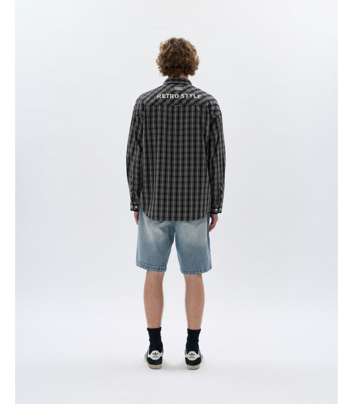 GIANNI LUPO LIGHT RELAXED FIT  WASH DENIM BERMUDA