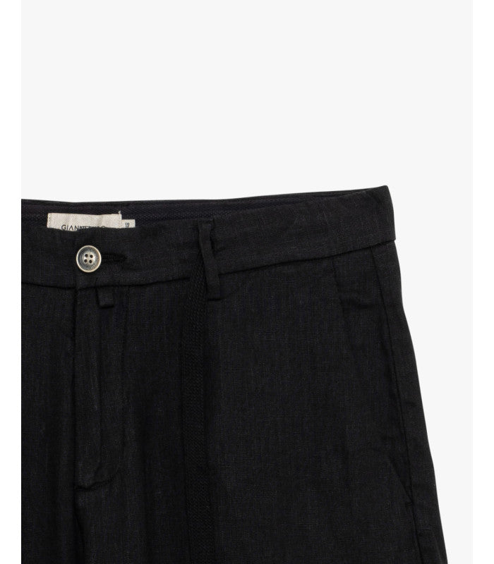 GIANNI LUPO LINEN DRAWSTRING BERMUDA