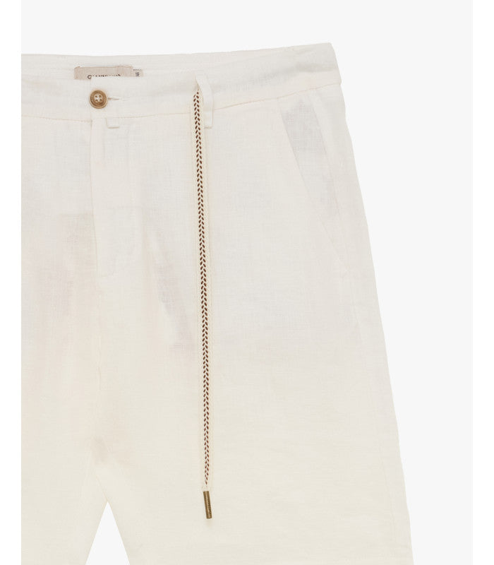 GIANNI LUPO LINEN DRAWSTRING BERMUDA