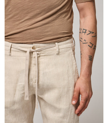 GIANNI LUPO LINEN DRAWSTRING BERMUDA