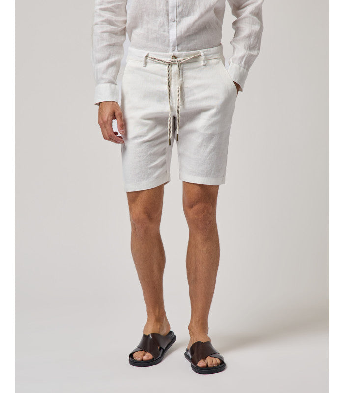 GIANNI LUPO LINEN DRAWSTRING BERMUDA