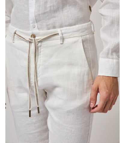 GIANNI LUPO LINEN DRAWSTRING BERMUDA