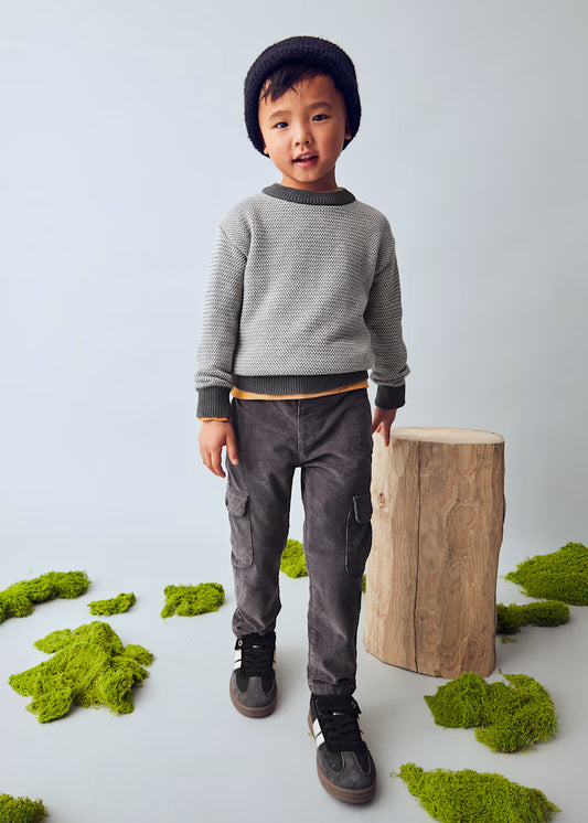 MAYORAL BOYS KNITTED CORDUROY CARGO PANTS