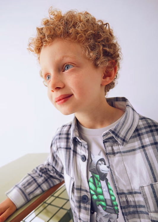 MAYORAL BOYS CHECK OVERSHIRT