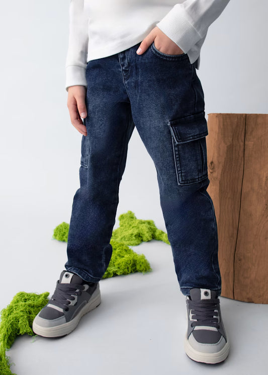 MAYORAL BOYS DENIM CARGO PANTS