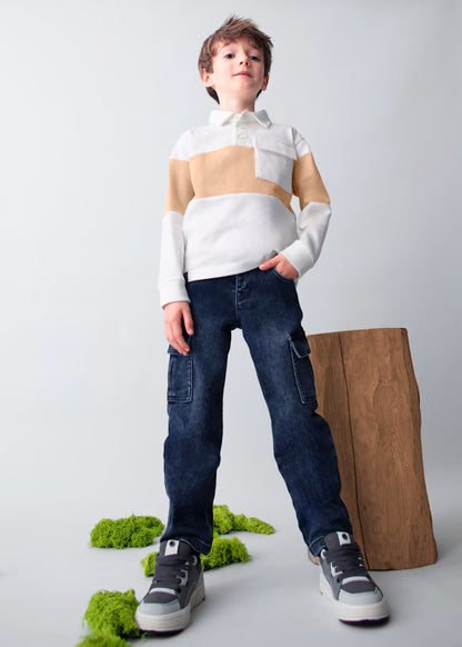 MAYORAL BOYS DENIM CARGO PANTS