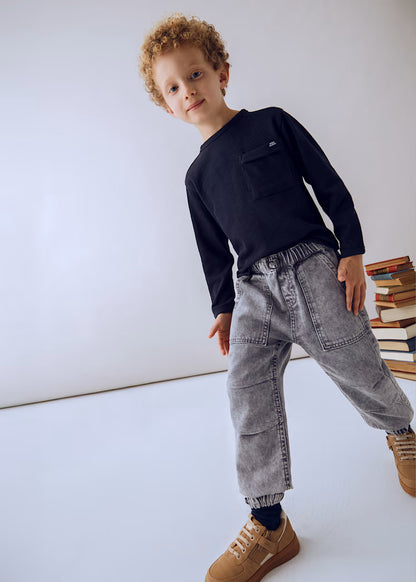 MAYORAL BOYS DENIM PARACHUTE TROUSER