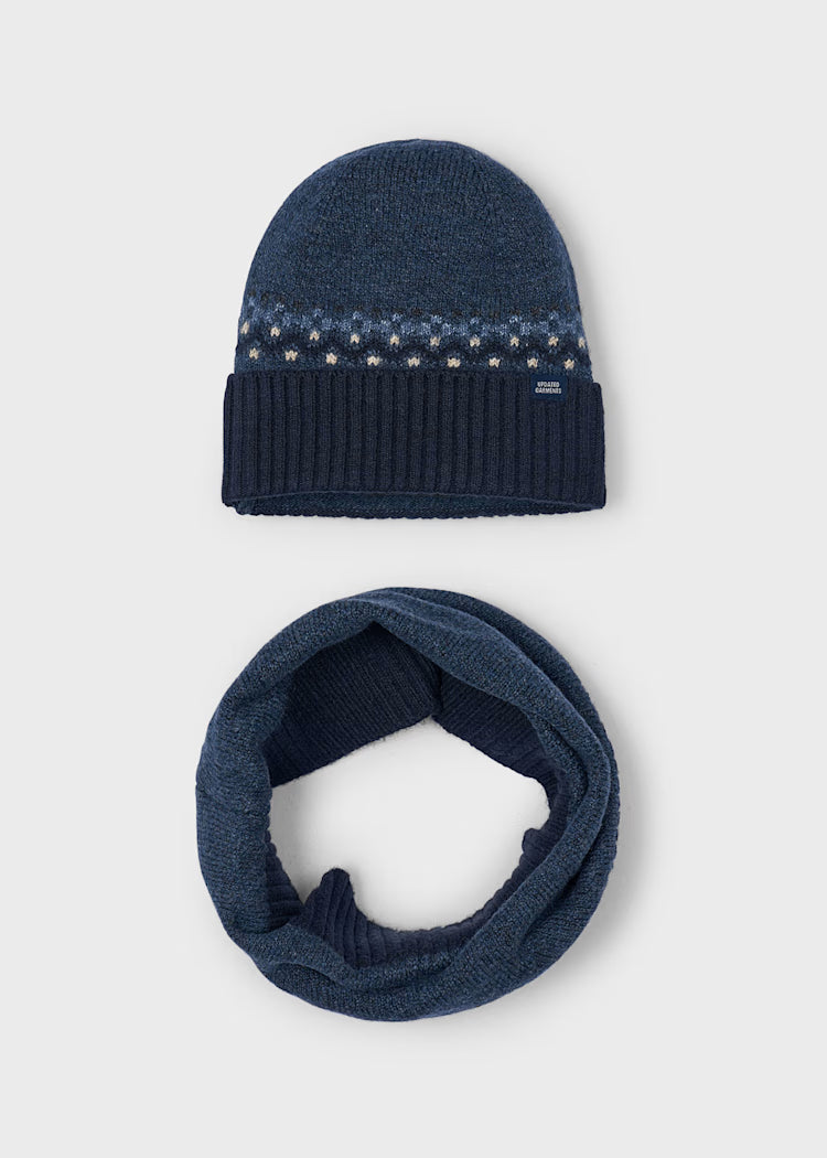 MAYORAL BOYS HAT AND COWL SCARF SET