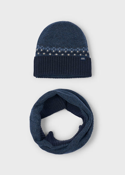 MAYORAL BOYS HAT AND COWL SCARF SET