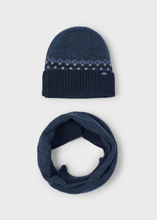 MAYORAL BOYS HAT AND COWL SCARF SET