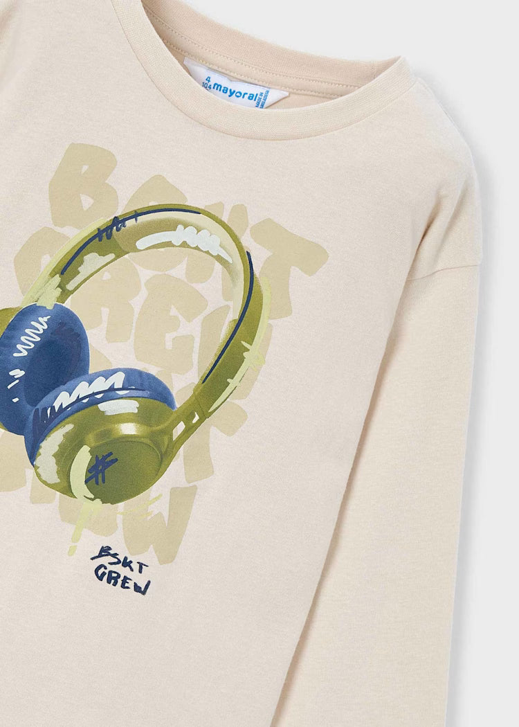 MAYORAL LONGSLEEVE HEADPHONE T SHIRT