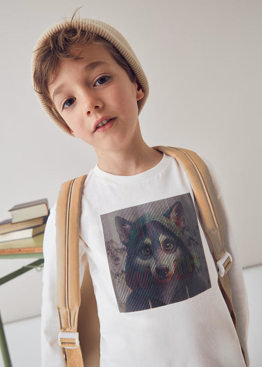 MAYORAL BOYS LS WOLF T SHIRT
