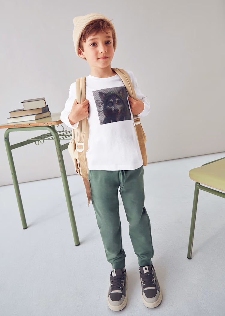 MAYORAL BOYS LS WOLF T SHIRT