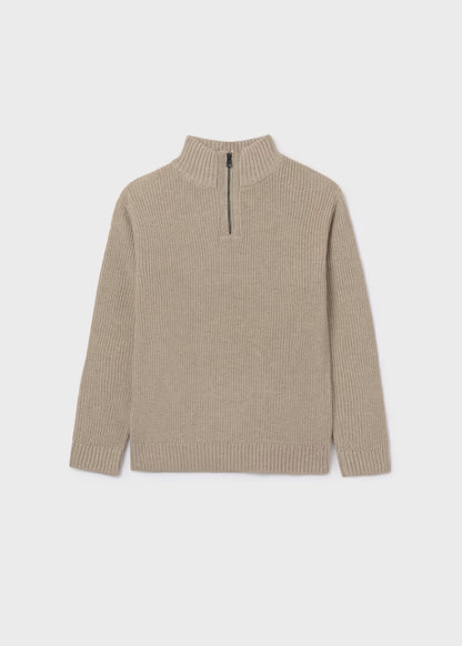 MAYORAL BOYS QUARTER ZIP RIB PULLOVER