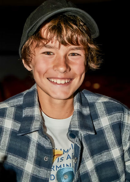 MAYORAL BOYS REVERSIBLE CHECK OVERSHIRT