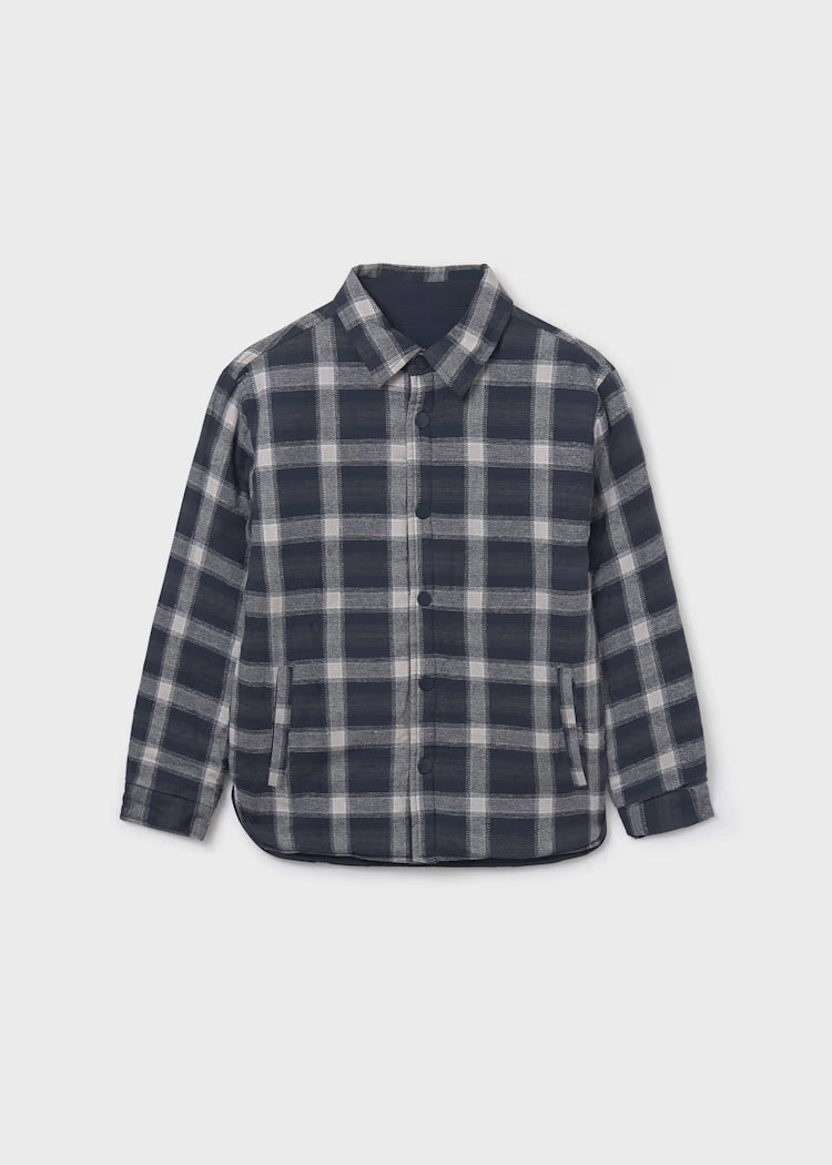 MAYORAL BOYS REVERSIBLE CHECK OVERSHIRT