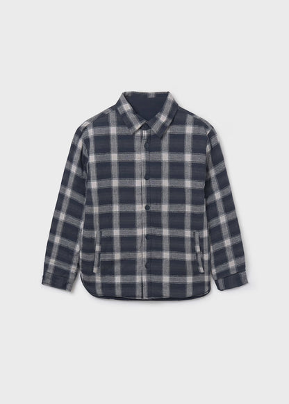 MAYORAL BOYS REVERSIBLE CHECK OVERSHIRT