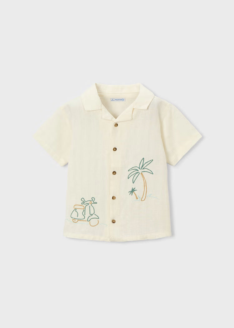 MAYORAL SHIRT WITH EMBROIDERED DETAILS