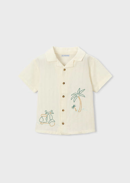 MAYORAL SHIRT WITH EMBROIDERED DETAILS