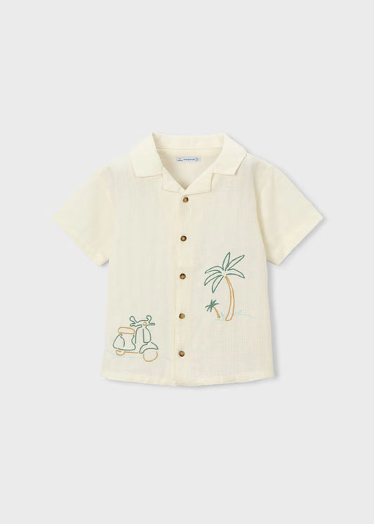 MAYORAL SHIRT WITH EMBROIDERED DETAILS