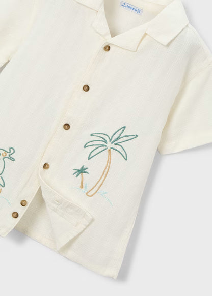 MAYORAL SHIRT WITH EMBROIDERED DETAILS