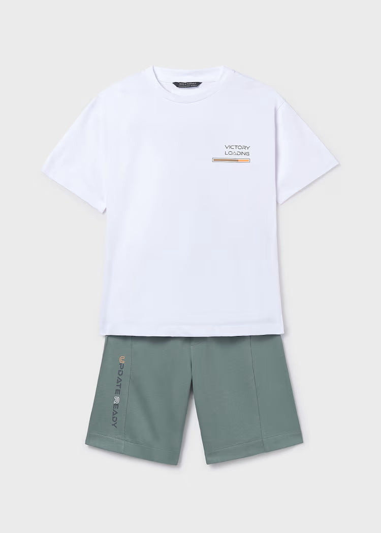 MAYORAL  BOYS' TROUSERS AND T-SHIRT SET