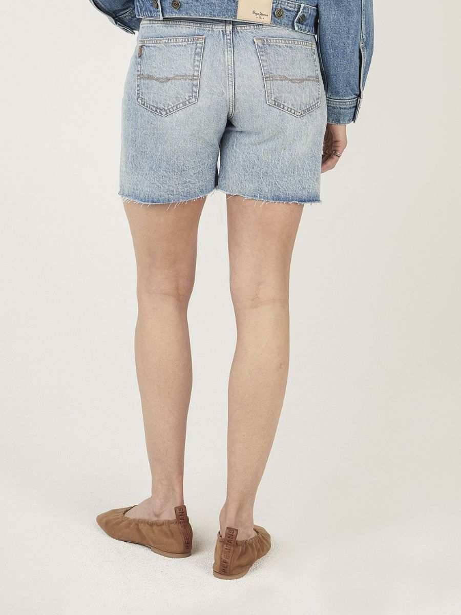 PEPE JEANS WOMAN MARY DESTROY DENIM SHORTS