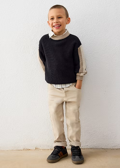 MAYORAL CONTRAST DETAIL KNITTED SWEATER
