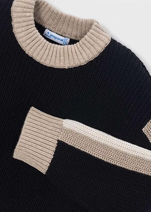 MAYORAL CONTRAST DETAIL KNITTED SWEATER