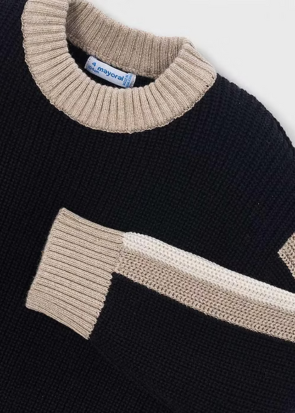 MAYORAL CONTRAST DETAIL KNITTED SWEATER
