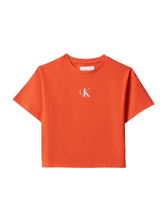 CALVIN KLEIN KIDS CK LOGO BOXY T SHIRT