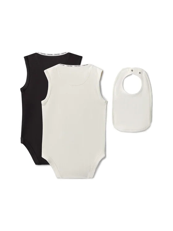 CALVIN KLEIN NEWBORN SLEEVELESS BIB GIFTPACK