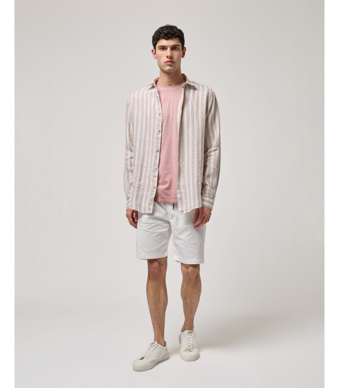 GIANNI LUPO STRIPED LINEN SHIRT