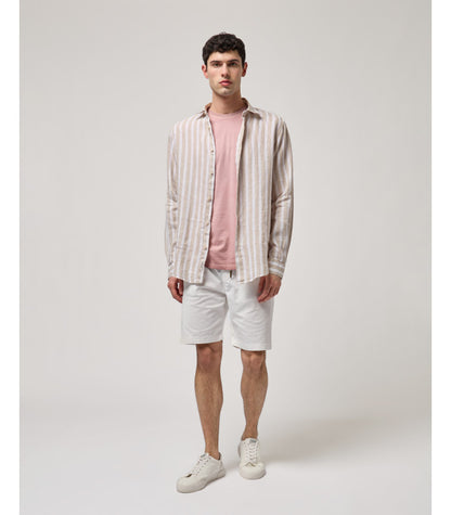 GIANNI LUPO STRIPED LINEN SHIRT