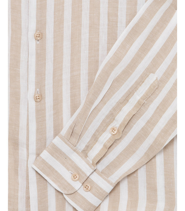 GIANNI LUPO STRIPED LINEN SHIRT