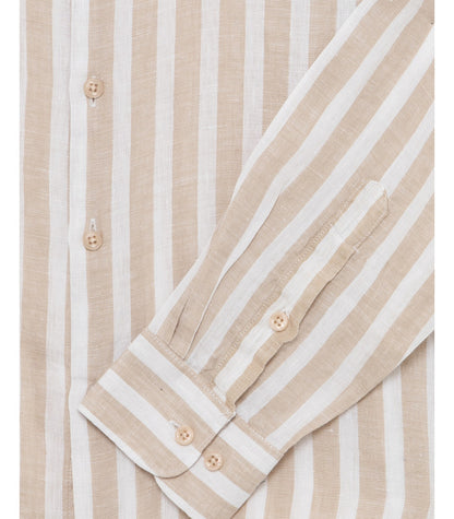 GIANNI LUPO STRIPED LINEN SHIRT