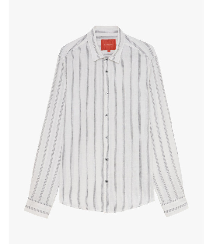 GIANNI LUPO STRIPED LINEN SHIRT