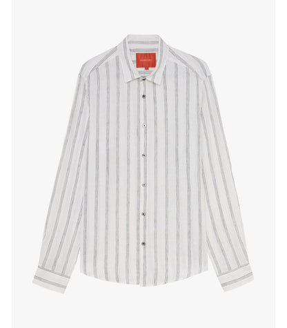 GIANNI LUPO STRIPED LINEN SHIRT