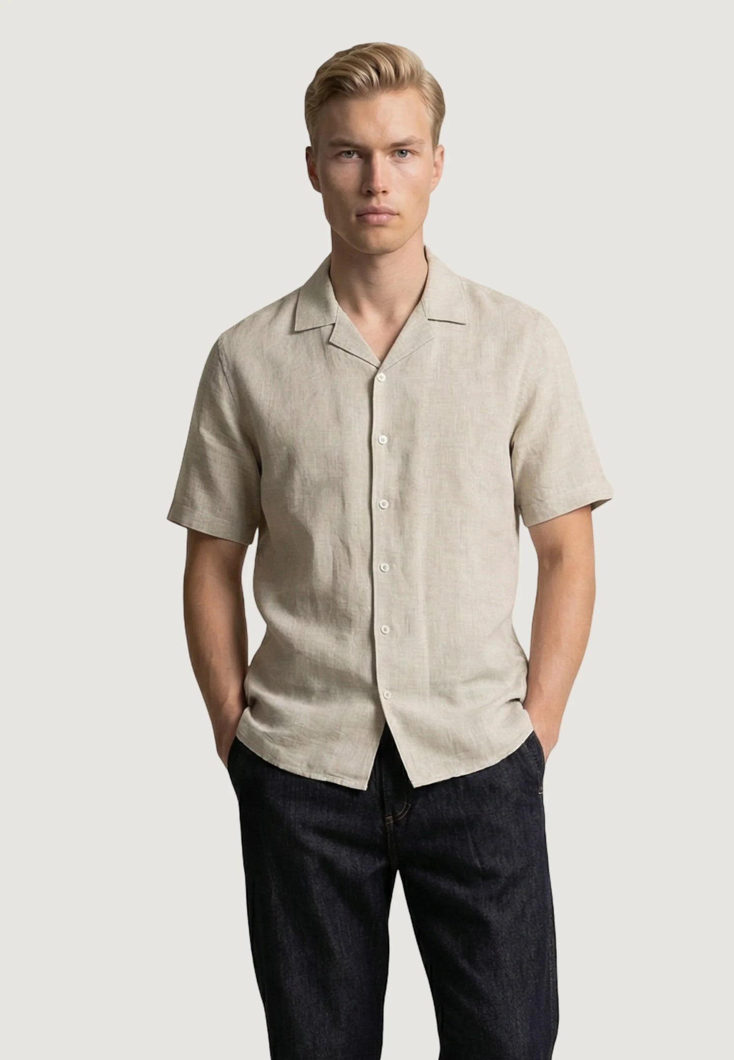 GIANNI LUPO LINEN SHORTSLEEVE SHIRT