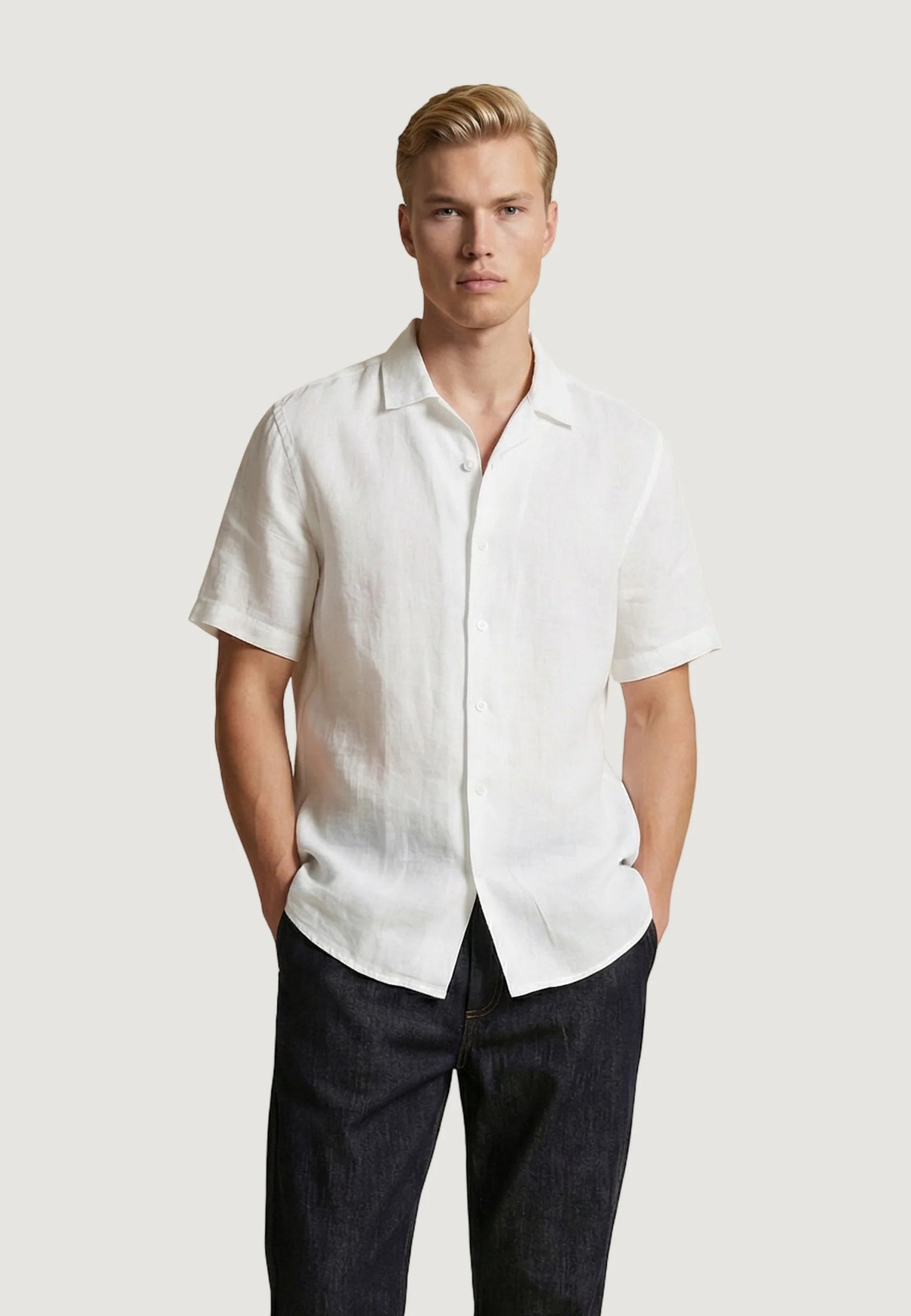 GIANNI LUPO LINEN SHORTSLEEVE SHIRT