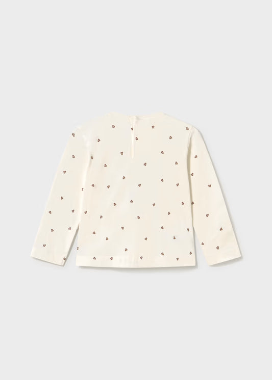 MAYORAL GIRLS PRINTED LS T SHIRT