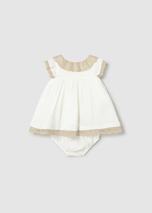 MAYORAL CEREMONY DRESS NEWBORN WITH NAPPY COVER